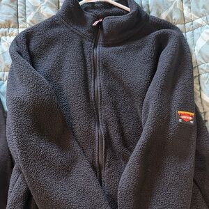 Black Fleece Zip-Up Jacket